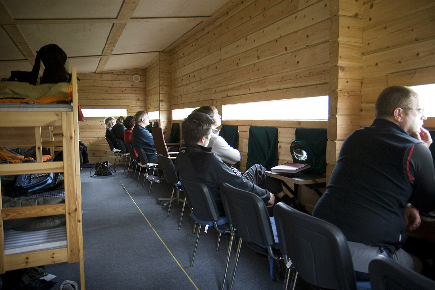 Large bear hide is very comfortable inside.