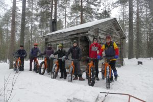 Fat biking is good way to move in the forest.