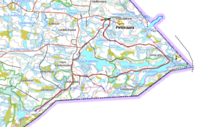 Karttimojärvien ympäri kulkeva reitti.